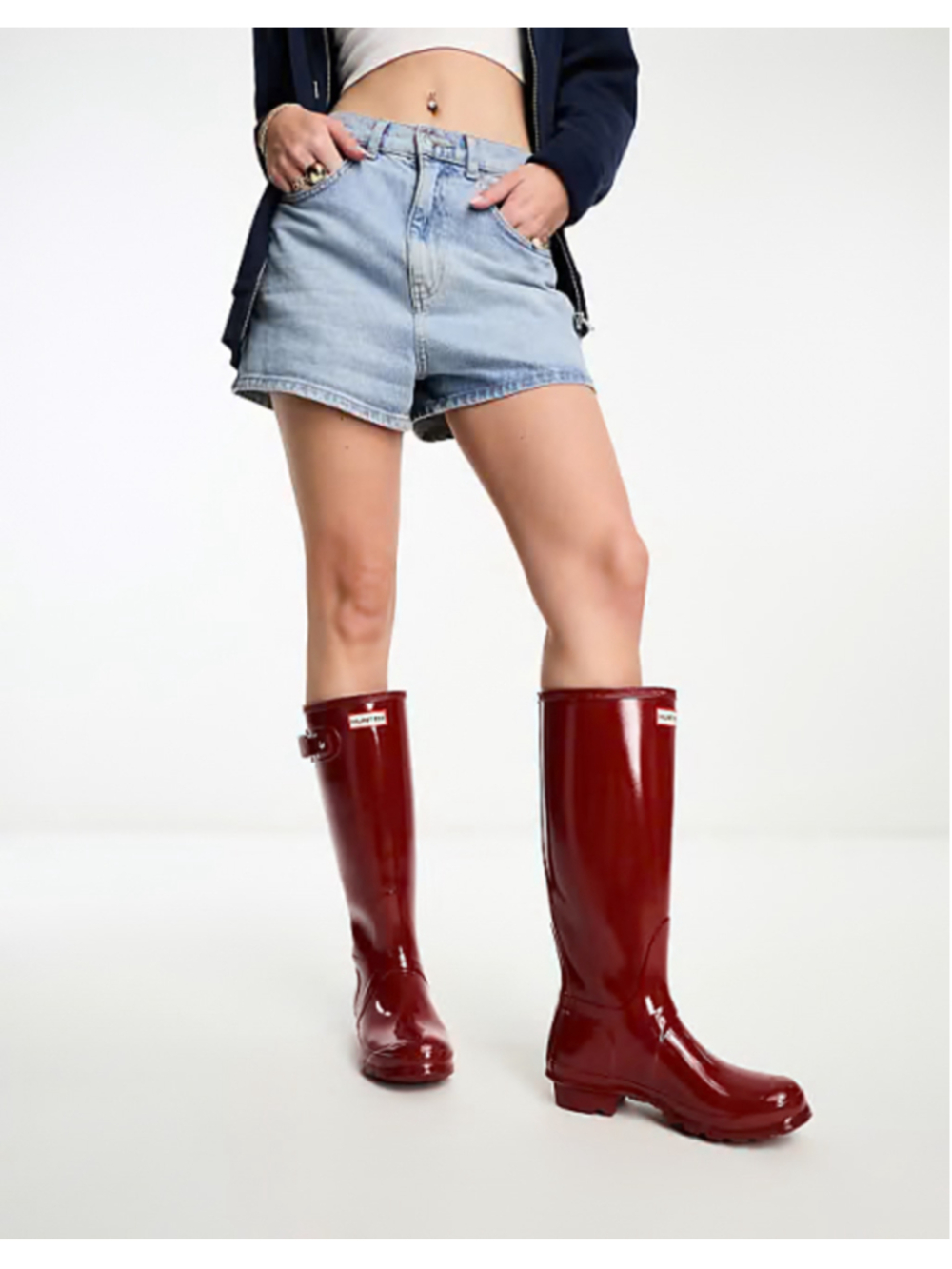 Hunter Gloss Original Tall Wellington Boots military red women’s 9